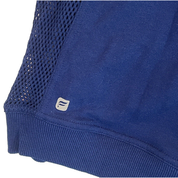 Fabletics Womens Sweatshirt XXL Bonita Pullover Blue Mesh Panels Kangaroo Pocket - Picture 3 of 13